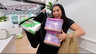 HUGE TARGET AND KOREAN GROCERY HAUL [upl. by Derk893]