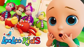 Five Little Monkeys  Bath Song  more Kids Songs and Children Music Lyrics  LooLoo Kids [upl. by Yelime]