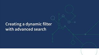 Creating a dynamic filter with advanced search in Qlik NPrinting [upl. by Isayg208]