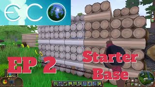 Lets Play Eco Single Player Ep 2  Building A Starter Base [upl. by Talanta204]