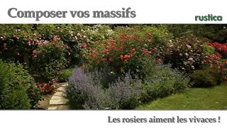 Créer un massif de rosiers et de vivace [upl. by Nossaj]