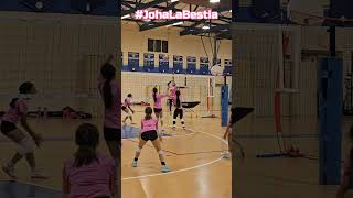 Amazing volleyball spike by Johalabestia sneaks through the middle blocker Outside Hitter kill 4k [upl. by Glenna85]