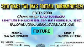 NASA HAKEGODA FOOTBALL MATCH FIXTURE 2024FOOTBALL FIXTURE UPDATE jsaleague2024 fixture football [upl. by Pat]