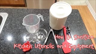 How to Sanitize Kitchen Utensils and Equipment [upl. by Fanchette]