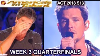 Michael Ketterer sings “Us” MAKES SIMON CRY QUARTERFINALS 3 Americas Got Talent 2018 AGT [upl. by Englebert]