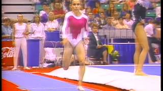 Kerri Strug  Vault 1  1993 US Gymnastics Championships  Women  All Around [upl. by Kisung]