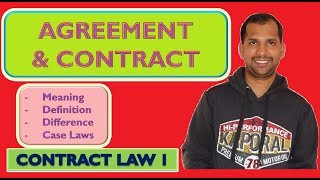 Agreement and Contract  Meaning and Differences  The Contract Act 1872 [upl. by Irahk]