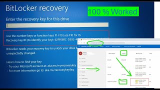 BitLocker Recovery Key Find easily turned off  Recover Key ID  resolved [upl. by Longerich]