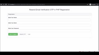 Resend OTP Through Email Method Using PHP [upl. by Sirrah]