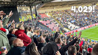 Over 4k Southampton Fans singing loud at Vicarage Road [upl. by Henryetta]