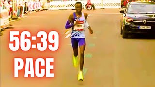 Half Marathon WR Attempt Berlin Half Marathon 2024 Race Highlights [upl. by Atikan]