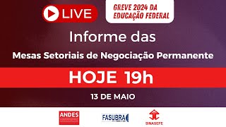 Live sobre as Mesas Setoriais de Negociação Permanente [upl. by Beale]