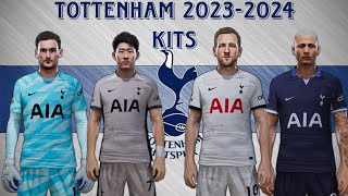 Tottenham Hotspur New Season Kits 20232024 PES 2021 Sider Forma Yaması pes2021 tottenham kits [upl. by Zetnauq]