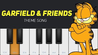 Garfield amp Friends  Theme Song│Mobile Piano Cover│Easy Tutorial [upl. by Carlynne195]