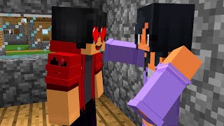 Aphmau and AARON Kiss Love in Minecraft😍 [upl. by Fawcette]