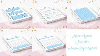 Miolo Agenda Azul 2023 Arquivo DigitalShorts [upl. by Linson862]