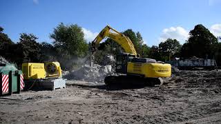 Kobelco SK 350LC10 excavator with NPK GH15 hydraulic hammer  Van Groningen [upl. by Eecal]