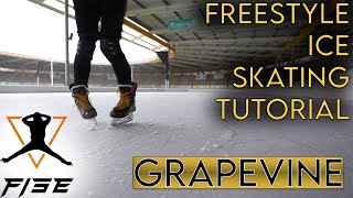 Freestyle Ice Skating  Grapevine Tutorial [upl. by Htrag]