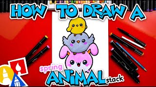 How To Draw A Funny Spring Animal Stack [upl. by Anayk]