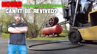 I GOT HOSED ON AN AIR COMPRESSOR FROM MARKETPLACE CAN WE REVIVE IT [upl. by Morna575]