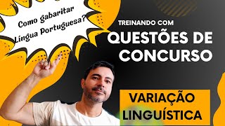 Questões de concurso sobre variação e variedades linguísticas [upl. by Nomannic]