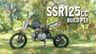 SSR125 BUILD PT1  CHINESE PIT BIKE  DUDE IM DOWN [upl. by Doownil]