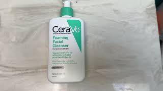 CeraVe Foaming Facial Cleanser Daily Face Wash for Oily Skin [upl. by Claudetta]