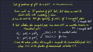 GG413 KolmogorovSmirnov Goodness of Fit Test [upl. by Anelrihs]