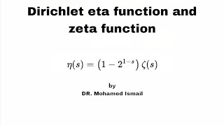 lec 5 Dirichlet eta function and zeta function [upl. by Fiora]