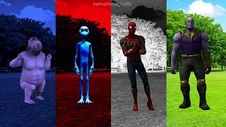 fatty dogs with dame to Casita with SpiderMan with hulks colors dance 😍 dame tu Casita SpiderMan [upl. by Ainer]