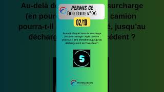 Permis CE  Fiche écrite 06 question 02 quiz questionnaire [upl. by Najed709]