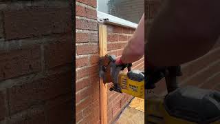 dewaltuk7821 Cut off saw in action on this brick out bi folding doors [upl. by Kcire]