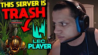 Tyler1 Reacts to Former LEC Pro Gameplay [upl. by Anigal]