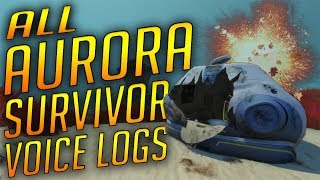 ALL AURORA LIFEPOD VOICE LOGS NEW WITH VOICE ACTING  Subnautica [upl. by Ecargyram]