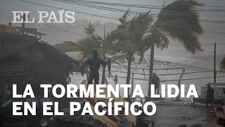 La tormenta Lidia pone en alerta máxima a la costa del Pacífico de México [upl. by Adeehsar159]