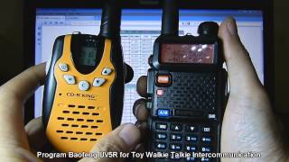 Baofeng UV5R amp Toy Walkie Talkie Intercommunication [upl. by Ocirled]