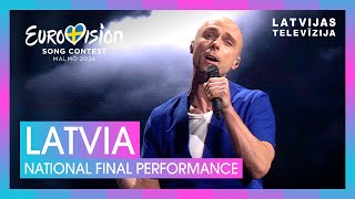 Dons  Hollow  Latvia 🇱🇻  National Final Performance  Eurovision 2024 [upl. by Aicel]