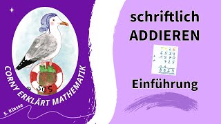 schriftlich addieren Einführung in die Turmschreibweise Klasse 5 [upl. by Marou]