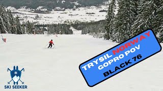 Ski Resort POV  Skistar TRYSIL NORWAY Black Diamond Run 76 [upl. by Aneladgam]