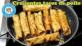 Crjuientes Tacos rellenos con pollo y vegetales [upl. by Eiramaneet]