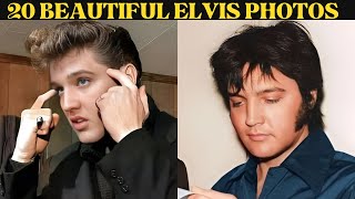 20 BEAUTIFUL ELVIS PRESLEY PHOTOS MUSIC RECORDED BY ME GUITAR AND BASS [upl. by Bishop]