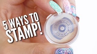 5 Different Ways To Use A Nail Stamper [upl. by Ebeneser]