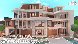 Luxurious Modern Mansion  No Large Plot  Bloxburg Build [upl. by Enela]