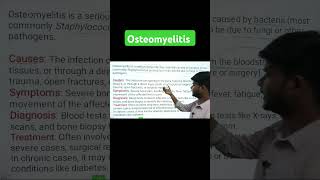 Osteomyelitis  causes  sign symptoms  diagnosis  treatment  in 1 min  jointpain pksir [upl. by Ydnor]