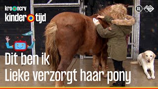 Lieke verzorgt haar pony Kwispel Kindertijd KRONCRV [upl. by Vaules147]