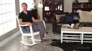 Belham Living Blue Quatrefoil Rocking Chair  Product Review Video [upl. by Guenevere]