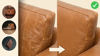 How To FIX Scratched Leather  EASY Ways to Repair a Damaged Leather Couch [upl. by Lars]