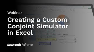 Creating a Custom Conjoint Simulator in Excel [upl. by Ahseryt]