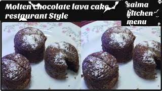 Restaurant style dessert Molten lava cake at homeEvery one love this by saima kitchen menu [upl. by Itoyj]