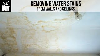 How to Remove Water Stains On Ceiling and Walls  DIY Vlog 9 [upl. by Carn]